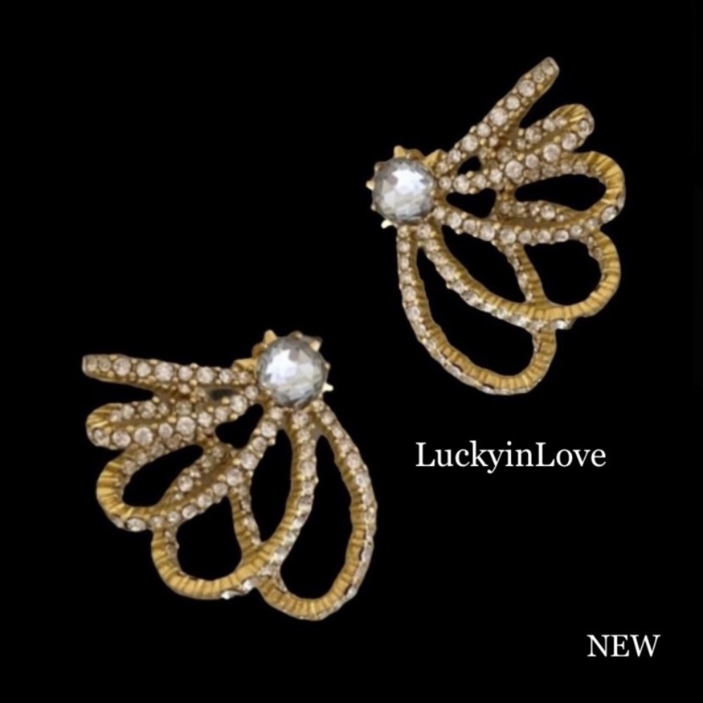 ALEXIS BITTAR Gold Crystal Lace Orbiting Thorny
Sculpted Essential Post Earrings - Picture 7 of 16
